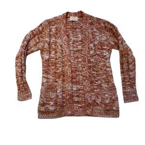 Vintage Contemporary Classics Cable Knit Open Cardigan Sweater Pockets